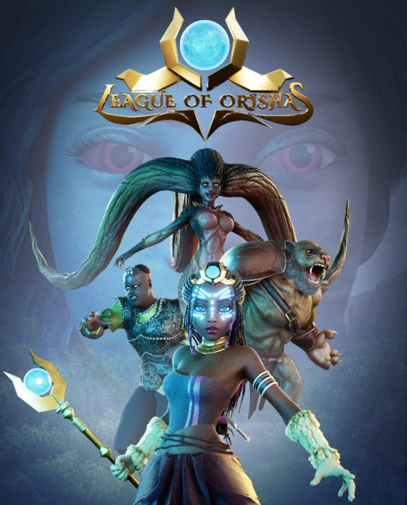 league of orishas cover photo featuring 4 mythical creatures